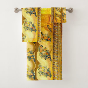 Golden Couronne de Fleurs Badhandtuch Set