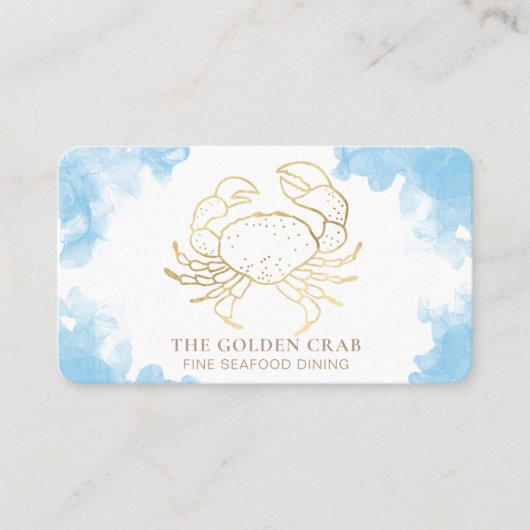 *~* Golden Crab Fine Dining by Sea Beach Visitenkarte (Vorderseite)