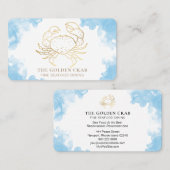 *~* Golden Crab Fine Dining by Sea Beach Visitenkarte (Vorne/Hinten)