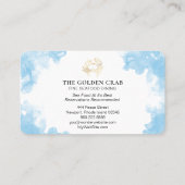 *~* Golden Crab Fine Dining by Sea Beach Visitenkarte (Rückseite)