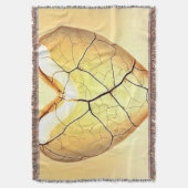 Golden Cracked Heart Art Decke (Vorderseite Vertikal)