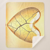 Golden Cracked Heart Art Sherpadecke (Vorderseite)