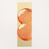 Golden Cracked Heart Glow Yogamatte (Vorderseite)