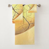 Golden Cracked Heart Kunst Badhandtuch Set (Insitu)