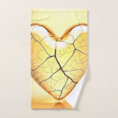 Golden Cracked Heart Kunst Badhandtuch Set (Handtuch)