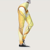 Golden Cracked Heart Kunst Leggings (Rechts)