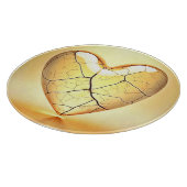 Golden Cracked Heart Kunst Schneidebrett (Ecke)