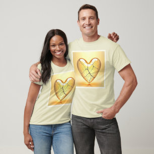 Golden Cracked Heart Kunst T-Shirt