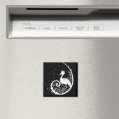 Golden Crane Silhouette Magnet (In Situ (Geschirrspüler))