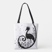 Golden Crane Silhouette Tasche (Rückseite)