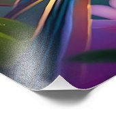 Golden Creaded Green Headed Finch Fantasy Bird Fotodruck (Ecke)