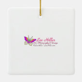 Golden Creaded Green Headed Finch Fantasy Bird Keramikornament (Rückseite)