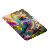 Golden Creaded Green Headed Finch Fantasy Bird Magnet (Rechte Seite)