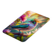 Golden Creaded Green Headed Finch Fantasy Bird Magnet (Linke Seite)