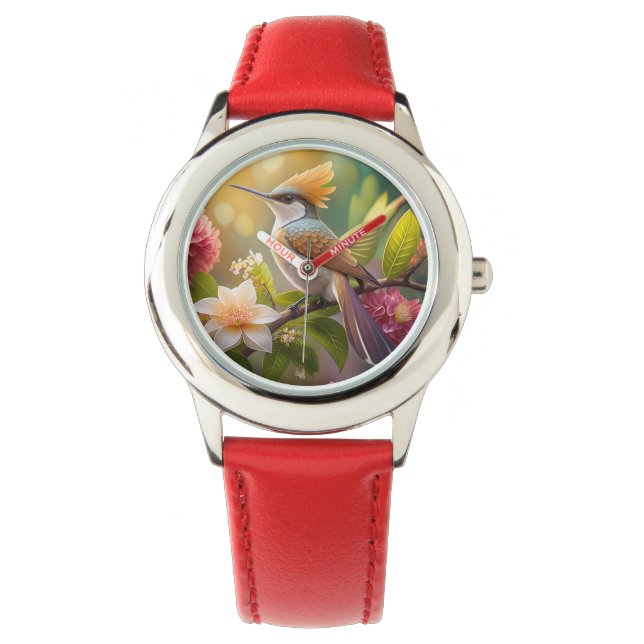Golden Create Honeyeater Fantasy Bird Armbanduhr (Vorderseite)