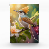 Golden Create Honeyeater Fantasy Bird Fotoblock (Vorderseite)