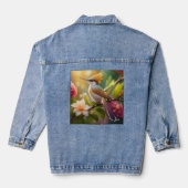 Golden Create Honeyeater Fantasy Bird Jeansjacke (Rückseite)