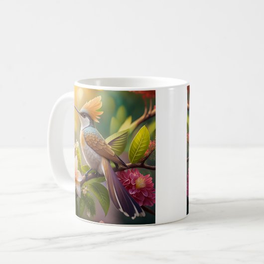 Golden Create Honeyeater Fantasy Bird Kaffeetasse (Vorderseite Links)