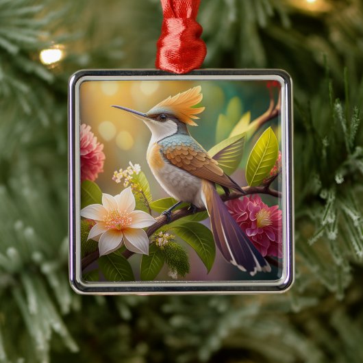 Golden Create Honeyeater Fantasy Bird Ornament Aus Metall (Baum)