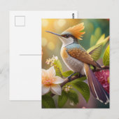 Golden Create Honeyeater Fantasy Bird Postkarte (Vorne/Hinten)