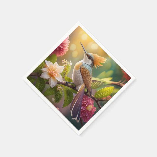Golden Create Honeyeater Fantasy Bird Serviette (Ecke)
