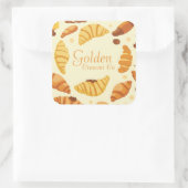 Golden Crescent Co Quadratischer Aufkleber (Tasche)