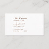 Golden Crescent Co Visitenkarte (Rückseite)