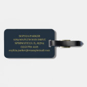 Golden Crescent Moon Gepäckanhänger (Rückseite horizontal)