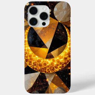 Golden Crescent Moon mit kosmischen geometrischen  Case-Mate iPhone Hülle