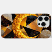 Golden Crescent Moon mit kosmischen geometrischen Case-Mate iPhone Hülle (Rückseite (Horizontal))