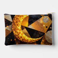 Golden Crescent Moon mit kosmischen geometrischen 