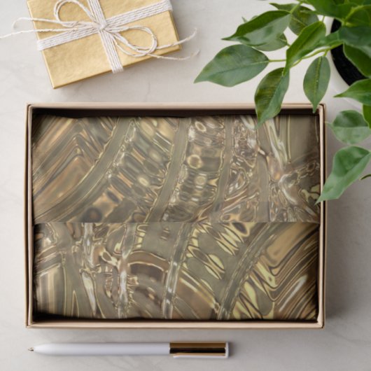 Golden Crinkle Foil Pattern + Ihre Idee Seidenpapier (Geschenk)