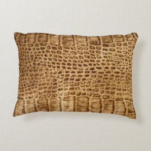 Golden Crocodile Accent Pillow Dekokissen