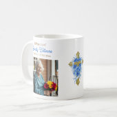 Golden Cross and Flowers Memorial Keepsake Kaffeetasse (Vorderseite Links)