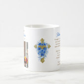 Golden Cross and Flowers Memorial Keepsake Kaffeetasse (Mittel)
