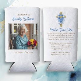 Golden Cross and Flowers Memorial Keepsake Selters Dosenkühler