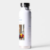 Golden Cross and Flowers Memorial Keepsake Trinkflasche (Links)