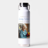 Golden Cross and Flowers Memorial Keepsake Trinkflasche (Vorne)