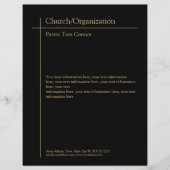 Golden Cross Black Minimal der religiösen Organisa Briefbogen (Vorderseite)