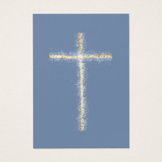 Golden cross First Communion remembrance card (Vorderseite)