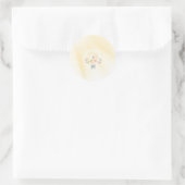Golden Cross floral baptism round stickers (Tasche)