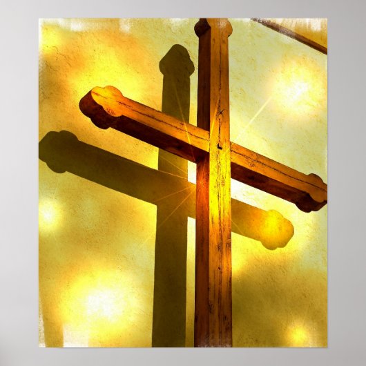Golden Cross Poster Print (Vorne)