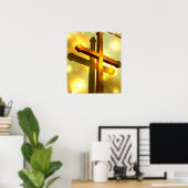 Golden Cross Poster Print (Heimbüro)