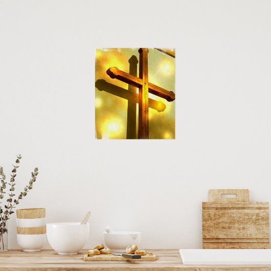 Golden Cross Poster Print (Küche)