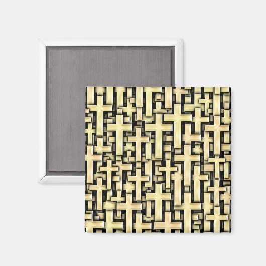 Golden Crosses Magnet (Vorderseite/Rückseite)