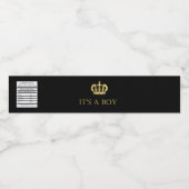 Golden Crown Baby Boy Dusche Wasserflaschen Etiket Wasserflaschenetikett (Einzelnes Label)