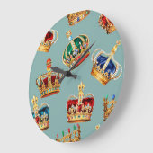 Golden Crown Baroque Mode Textur Große Wanduhr (Winkel)