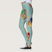 Golden Crown Baroque Mode Textur Leggings (Links)