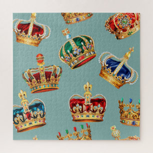 Golden Crown Baroque Mode Textur Puzzle