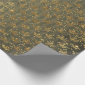Golden Crown Confetti Royal Green Geschenkpapier (Ecke)